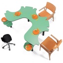 Table ergonomique 3 + 1 places